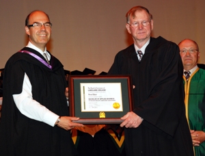 Owen Baker receives honorary degree