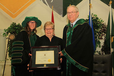 Mary receiving honorary degree
