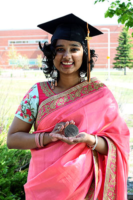 Krupa Shah with president's medal